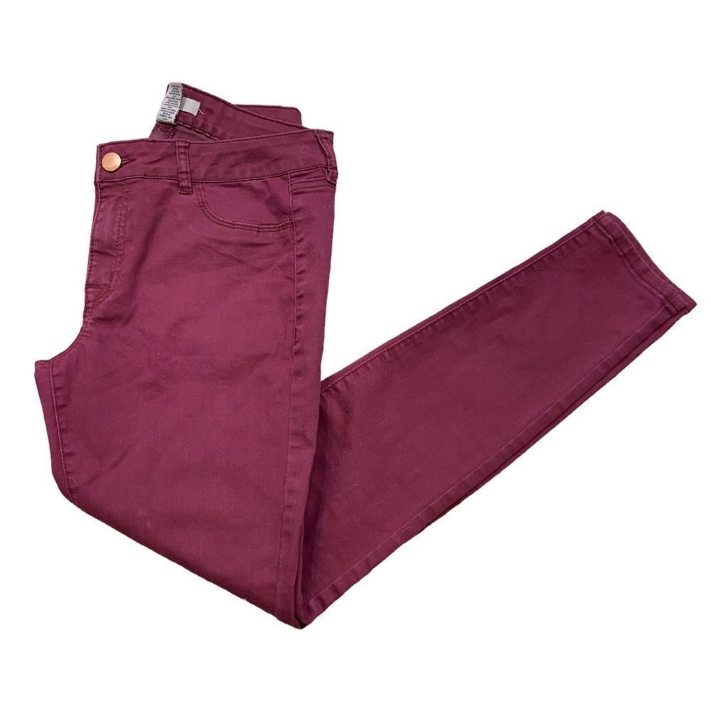 Ladies Refuge Burgundy Skinny Fit Dress Pants Size 8